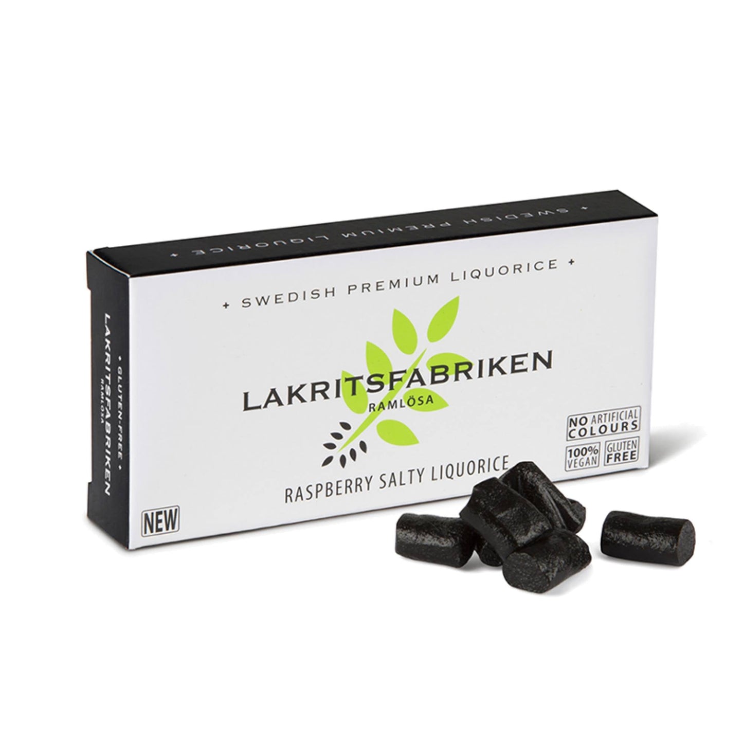 Lakritsfabriken Raspberry – Soft Flavoured Black Salt Liquorice - 40g