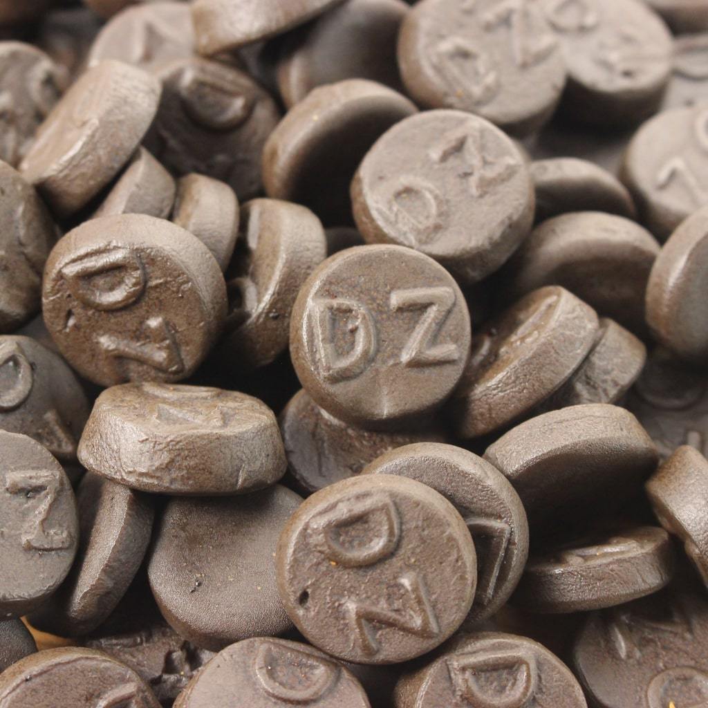 Dubbel Zout Rond, Dutch Double Salt Liquorice. Vegetarian