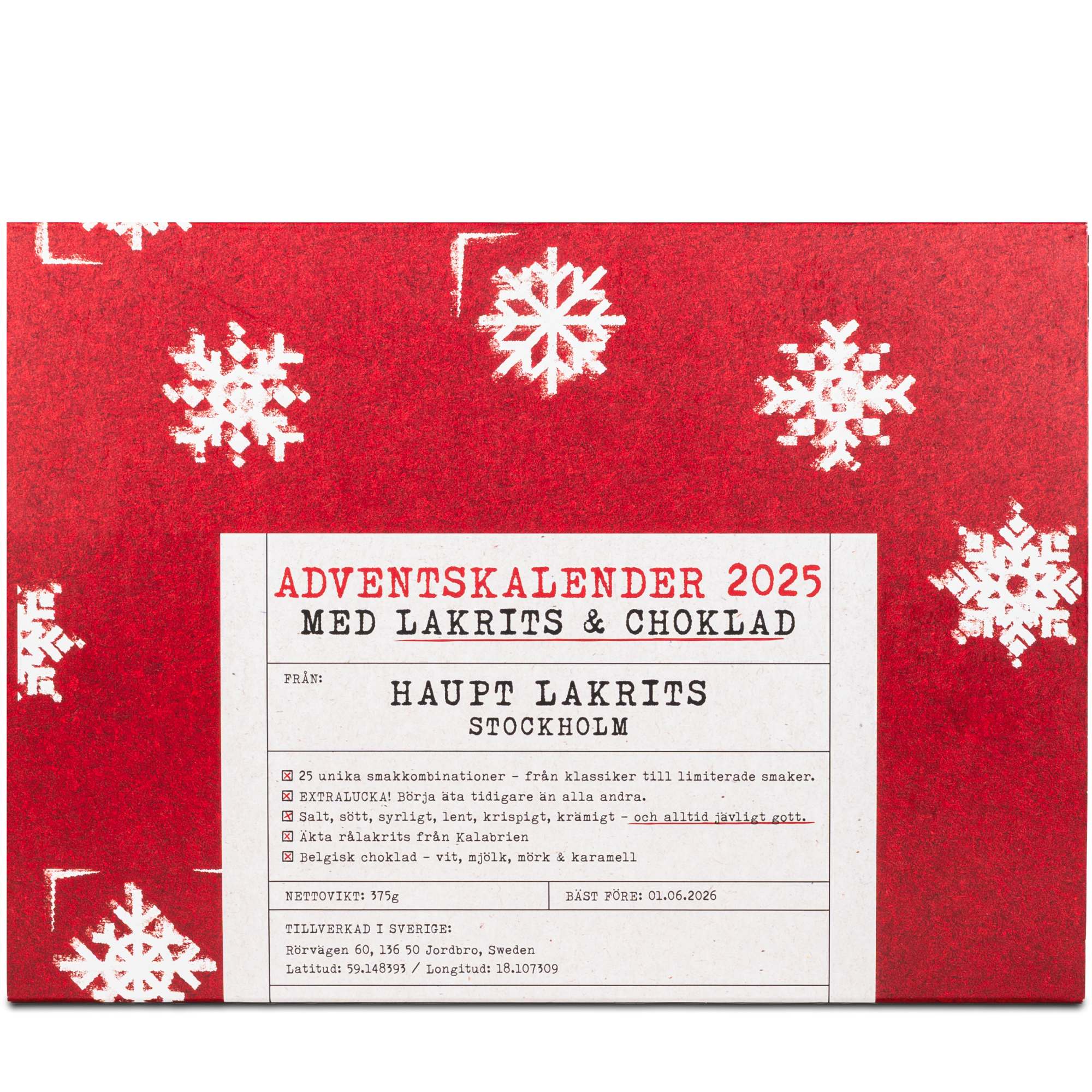 Haupt Lakrits 2025 Liquorice Advent Calendar