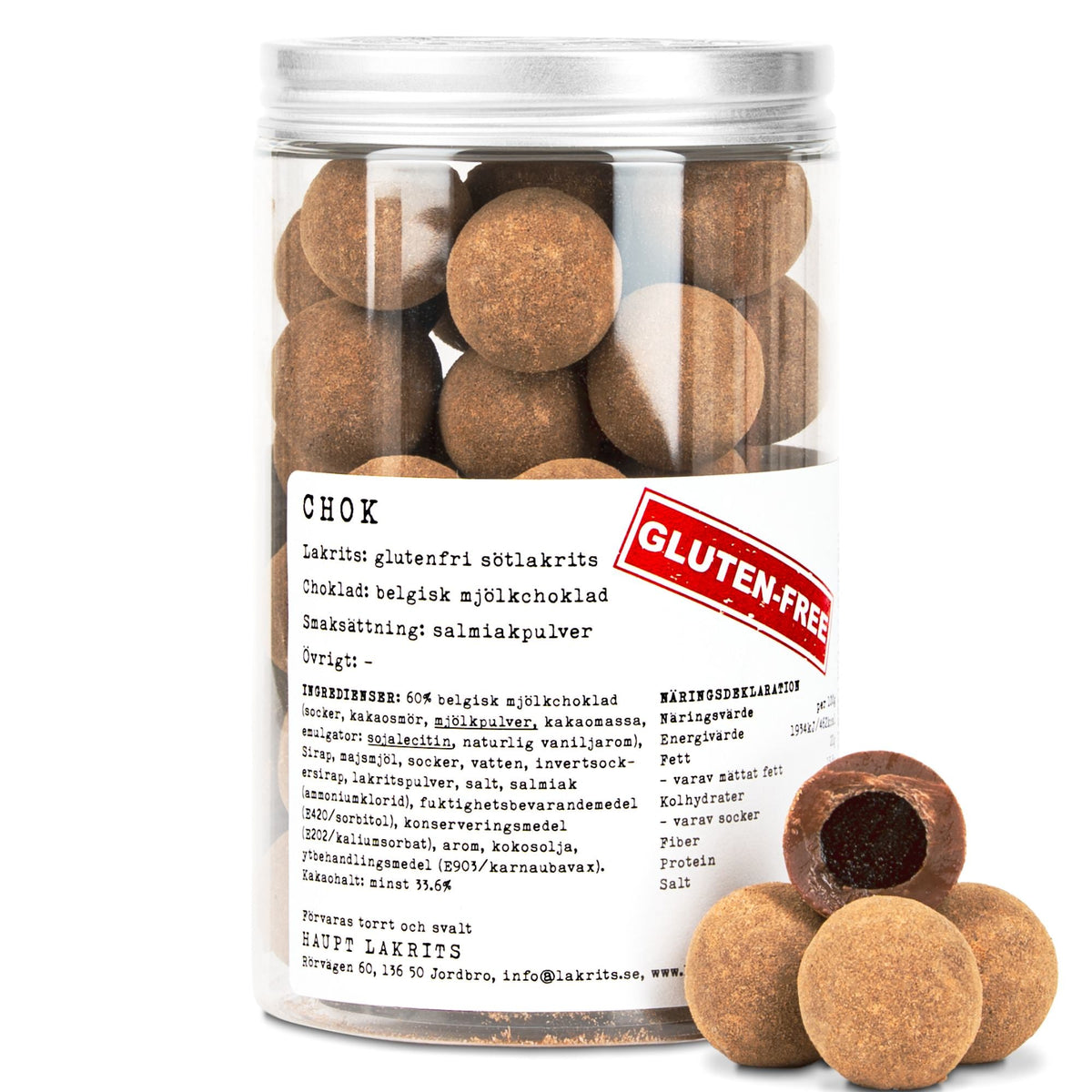 Haupt Lakrits Chok - Sweet Liquorice, Milk Chocolate & Salmiak Powder (GF)