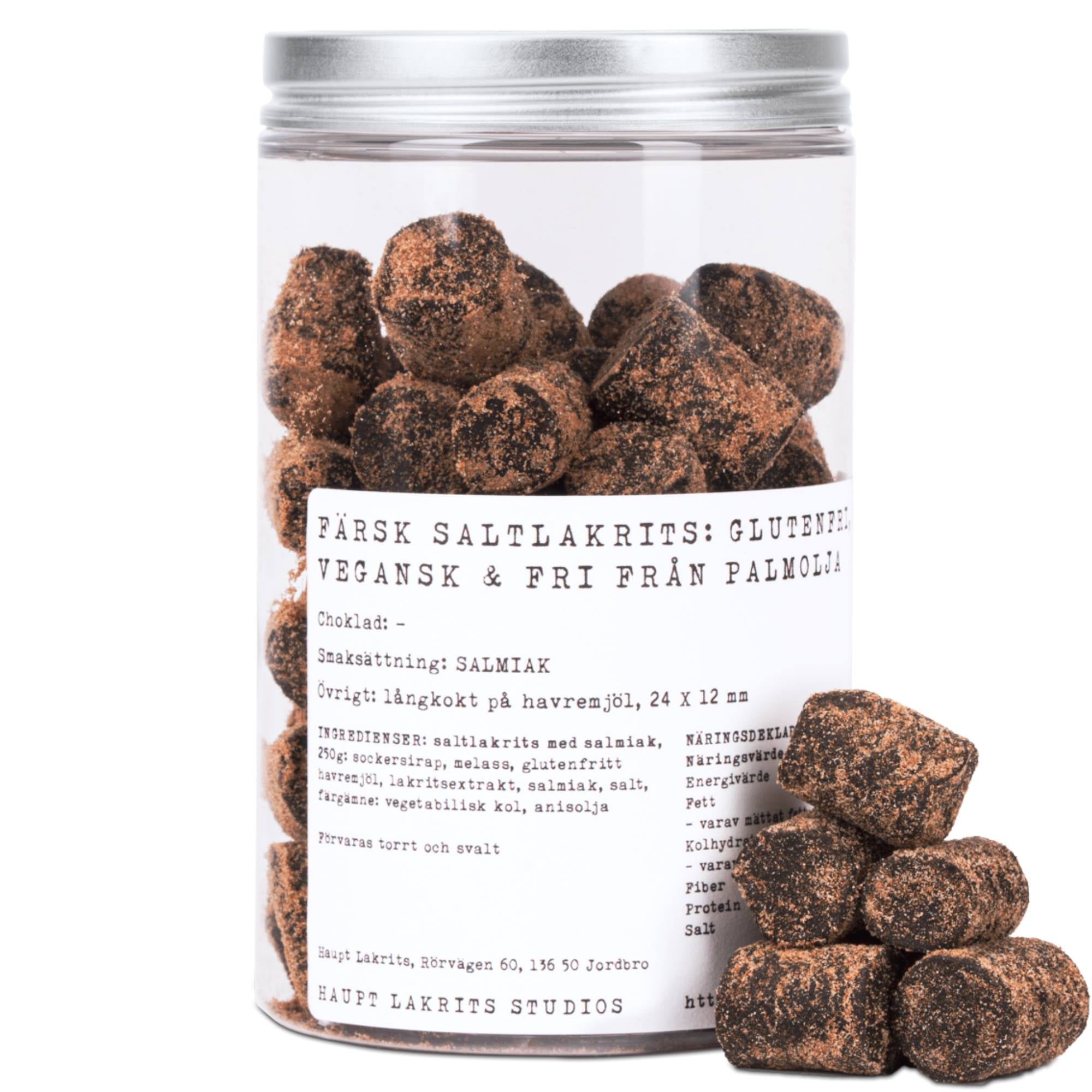Haupt Lakrits Färsk Saltlakrits - Fresh Salt Vegan Liquorice - Swedish Liquorice