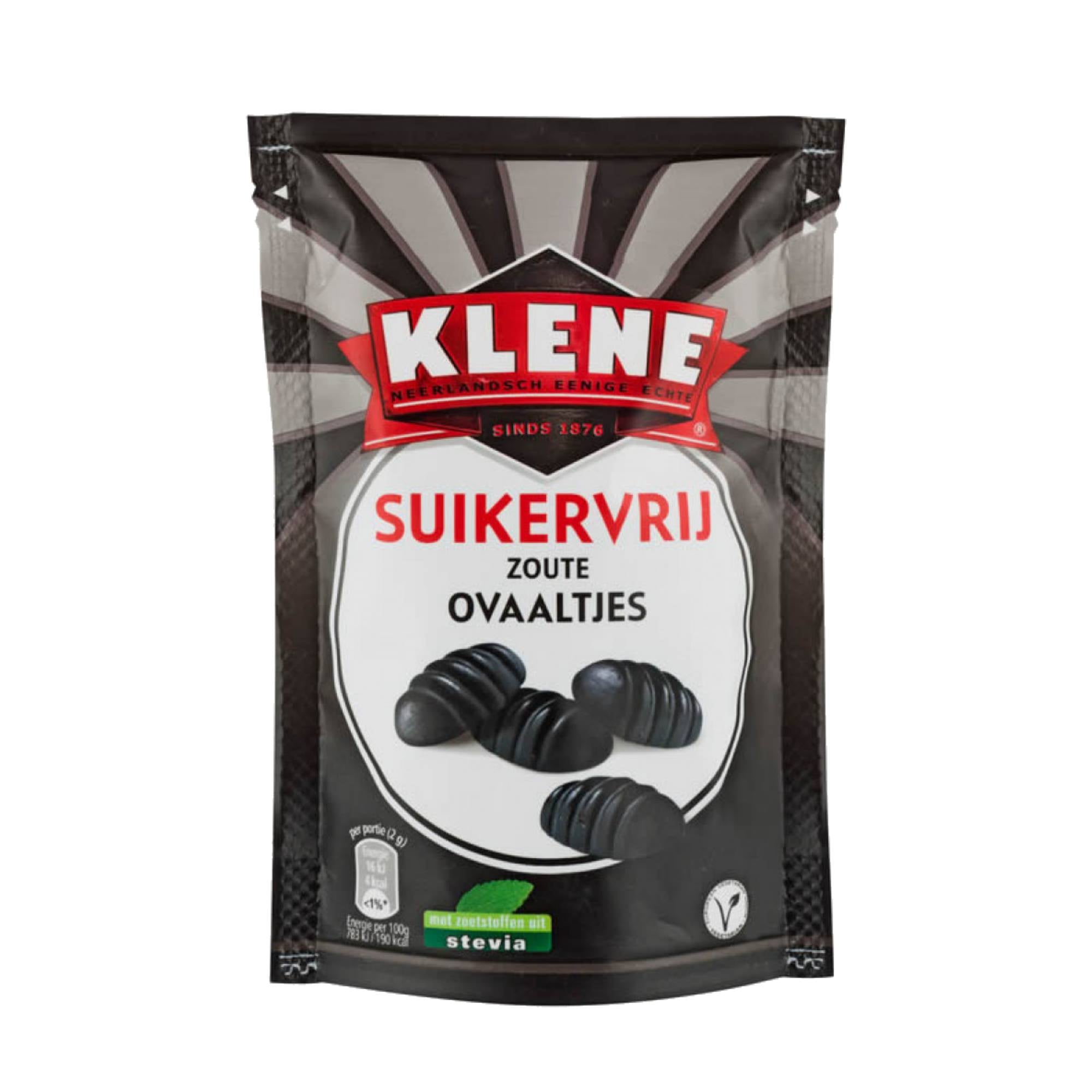 Klene Zoute Ovaaltjes - Sugar Free Salty Dutch Liquorice Ovals